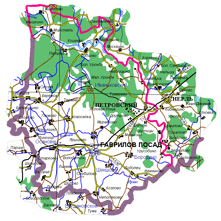 [Карта Гаврилово-Посадского района Ивановской области]