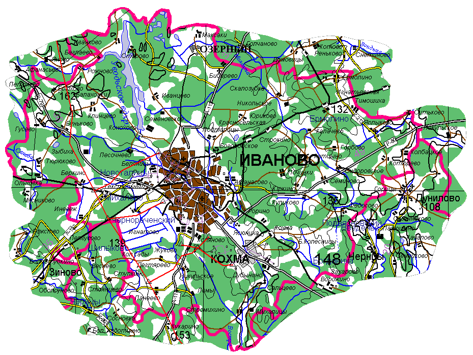 [Карта Ивановского района Ивановской области]